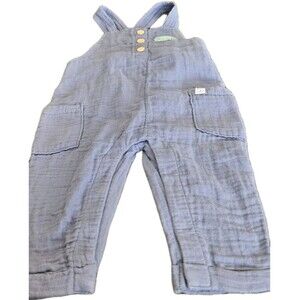 little planet unisex Organic Cotton Gauze Overall Jumpsuit Blue Creek 9 MOS